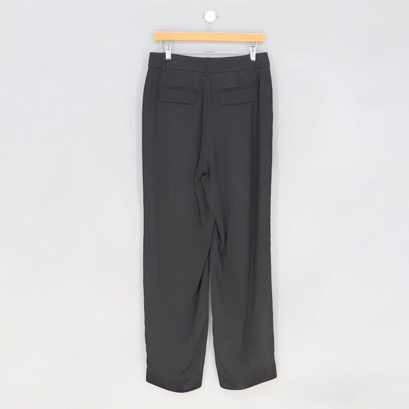 J.CREW Straight-Leg Essential Pant in Luster Crepe High Rise Black Size 6 - Picture 3 of 9
